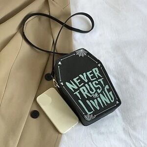 NEW Gothic Mini Denim Coffin Crossbody Shoulder Bag Gothic Punk‎ Grunge